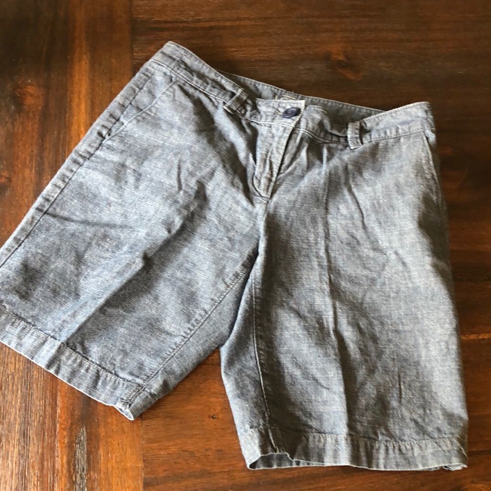 Loft chambray cotton shorts